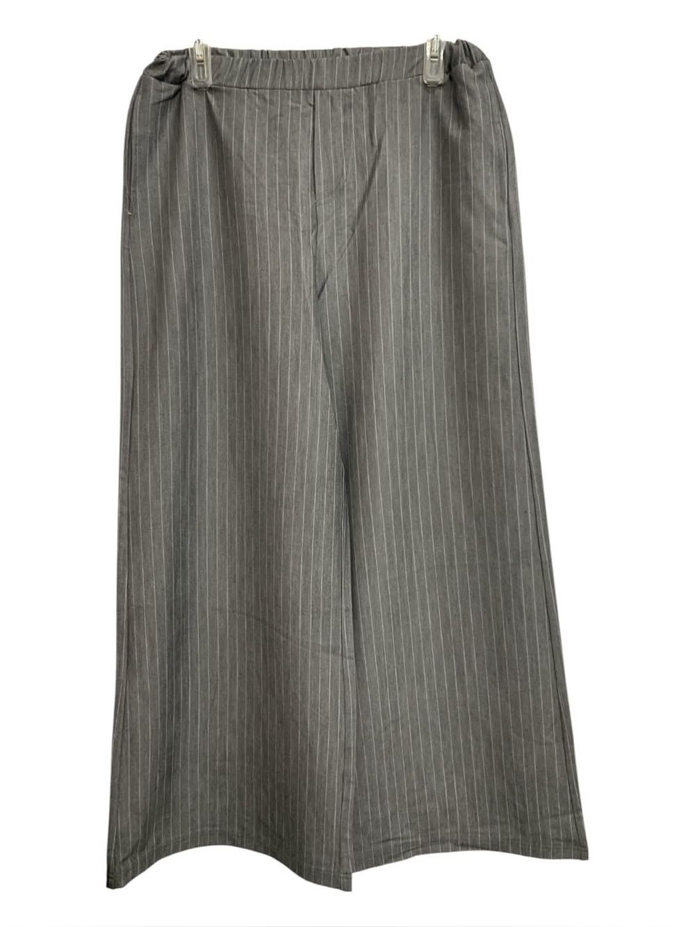 Sincerely Jules Gray Pinstripe Wide-Leg Pants Size M